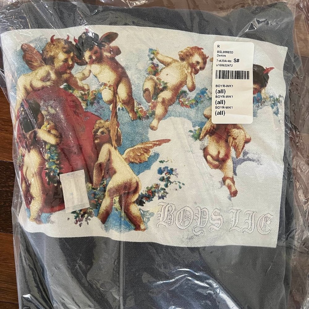 Boys Lie Angel Men Hoodie Denim